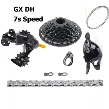 

SRAM GX DH Groupset Kit 7 Speed MTB Trigger Shifter Rear Derailleur 11-25T Cassette Chain