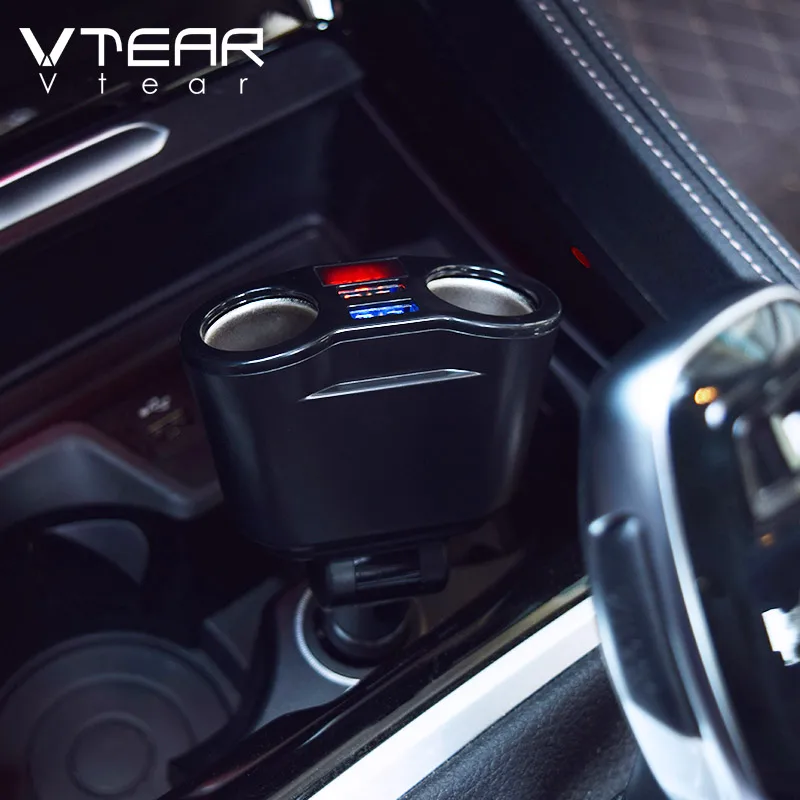 Vtear 12 V-24 V розетка для автомобильного прикуривателя сплиттер светодиодный USB Зарядное устройство адаптер зарядных порта USB для автомобиля Зарядное устройство авто аксессуары для,разветвитель прикуривателя