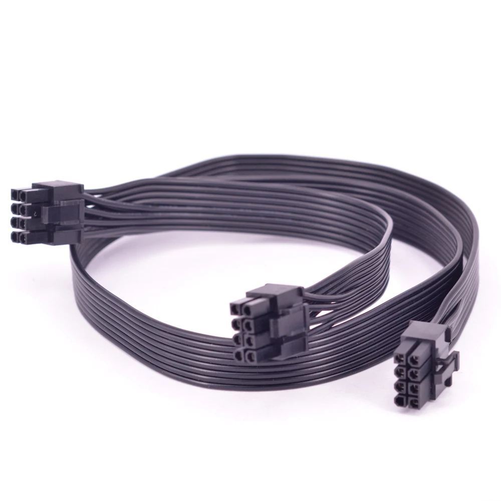 PCIe 8pin to 2 Ports 6+2Pin Power Supply Cable Flat Sleeve For Seasonic PRIME Gold SSR-1000GD SSR-850GD SSR-750GD SSR-650G