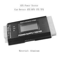 Probador electrónico de fuente de alimentación, herramienta de diagnóstico de medición de fuente de alimentación de 20/24 Pines, LCD Digital, PC, ordenador, ATX