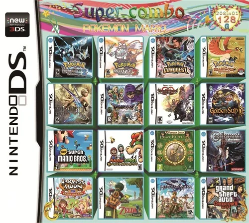 New 208H01 Супер все в 1 DS видеоигры картридж Консоли Карты для nintendo DS 3DS 2DS - Цвет: New 208H01