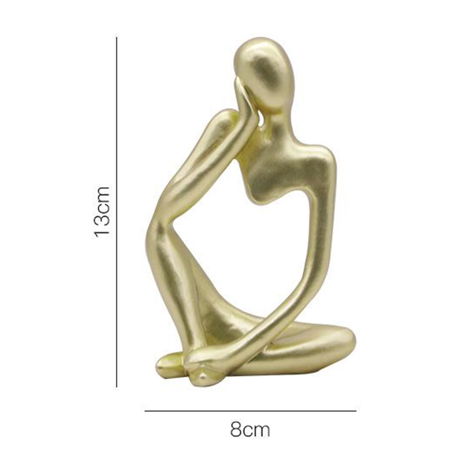 Thinker Sculpture Creative Crafts Figurine Bookshelf Tabletop Modern Statues