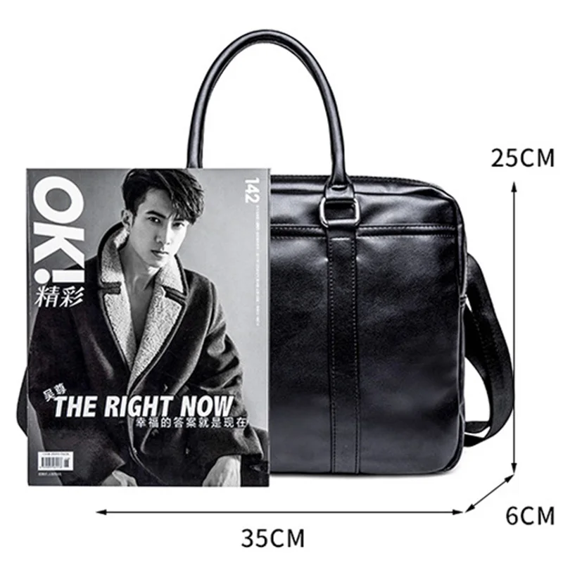 Модный простой мужской портфель, кожаная сумка для ноутбука, повседневные мужские сумки для мужчин, сумки через плечо, мужской портфель, мужская сумка
