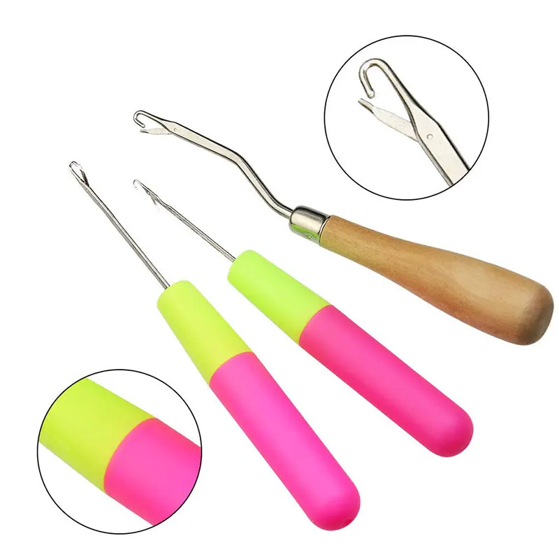 5Pcs/set Wig Crochet Set Braiding Latch Hook Crochet Hook Set Plastic  Crochet Needle Crochet Kit Knitting Needles Crochet