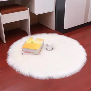 

Artificial Wool Warm Hairy Carpet Seat Textil Fur Area Rugs Soft Small Artificial Sheepskin Rug Chair Cover Bedroom Mat