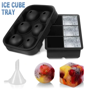

4Pcs/Lot Silicone Ice Cube Mold 6-Grid DIY Ice Cube Maker Trays Molds For Ice Candy Cake Pudding Chocolate Whiskey Molds Tool