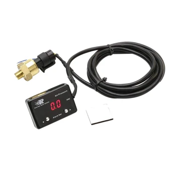 

Car Oil Pressure Gauge 0-8 BAR Auto Digital-Diesel Universal Red LED Display 12V Turbo Oil Press Meter Sensor IP-OPM-01(Black)