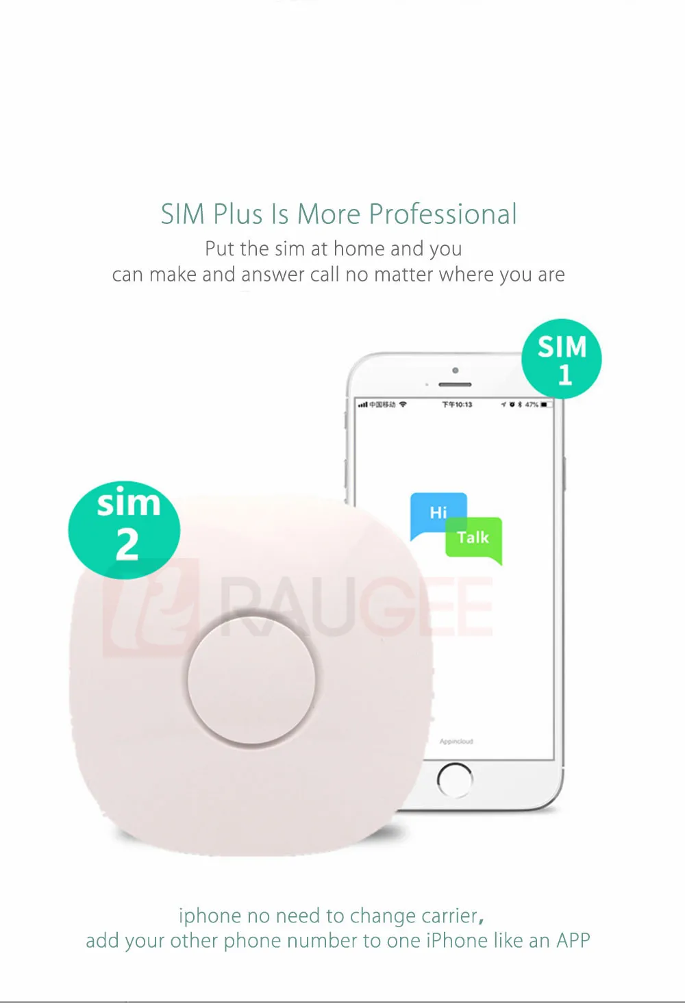 Sim добавить 2 Sim активировать онлайн sim-карту добавить для iPhone 6/7/8/X Plus SIM дома нет необходимости носить с собой две SIM двойной режим ожидания