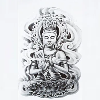 3d Buddha Tattoos Designs Stickers Body Art Arm Tattoo Sticker Boys Men Fake Large Temporary Waterproof Back Shoulder Tattoos Buy At The Price Of 0 43 In Aliexpress Com Imall Com
