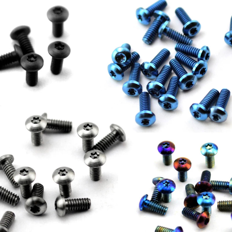 Folding knife Titanium Screw 2 56 Button Head Pocket Knife clip Screw Titanium T6 Torx Screw