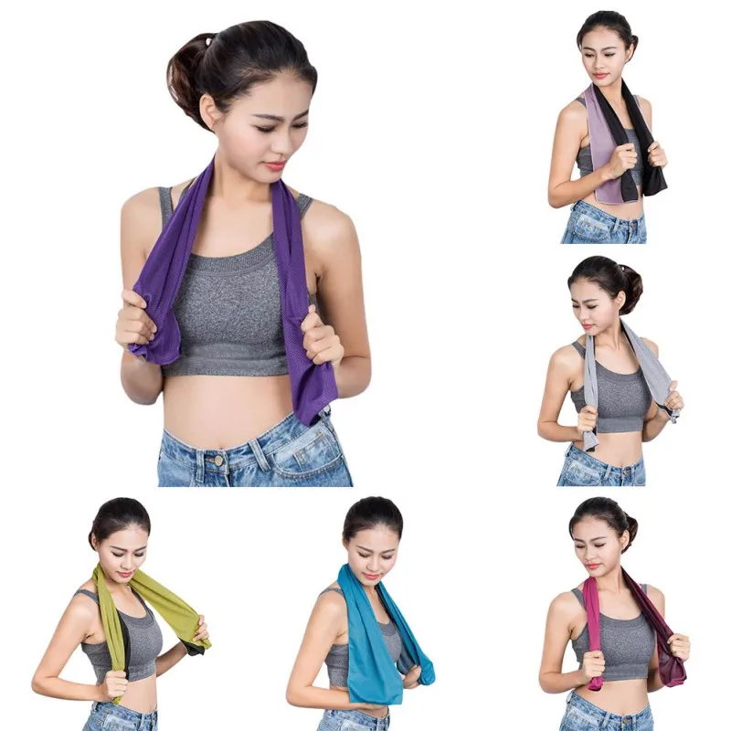 1 Piece Summer Cooling Sports Towel Outdoor Towel Microfiber Fabric Quick-Dry Ice Towels Yoga Climbing Exercise New Qgnv