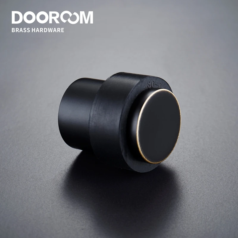 Brass Environmental Rubber Door Stops Bathroom Door Stopper Heavy Duty Floor Mount Bumper Non-magnetic Holder Catch door stopper door stopper bumpers silicone rubber bumpers