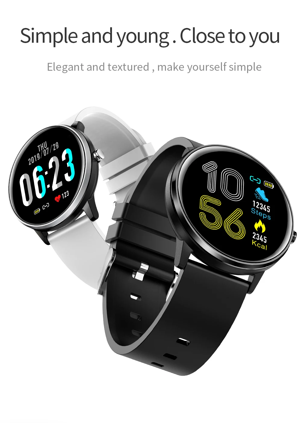 monitor freqüência cardíaca fitness rastreador smartwatch para ios android