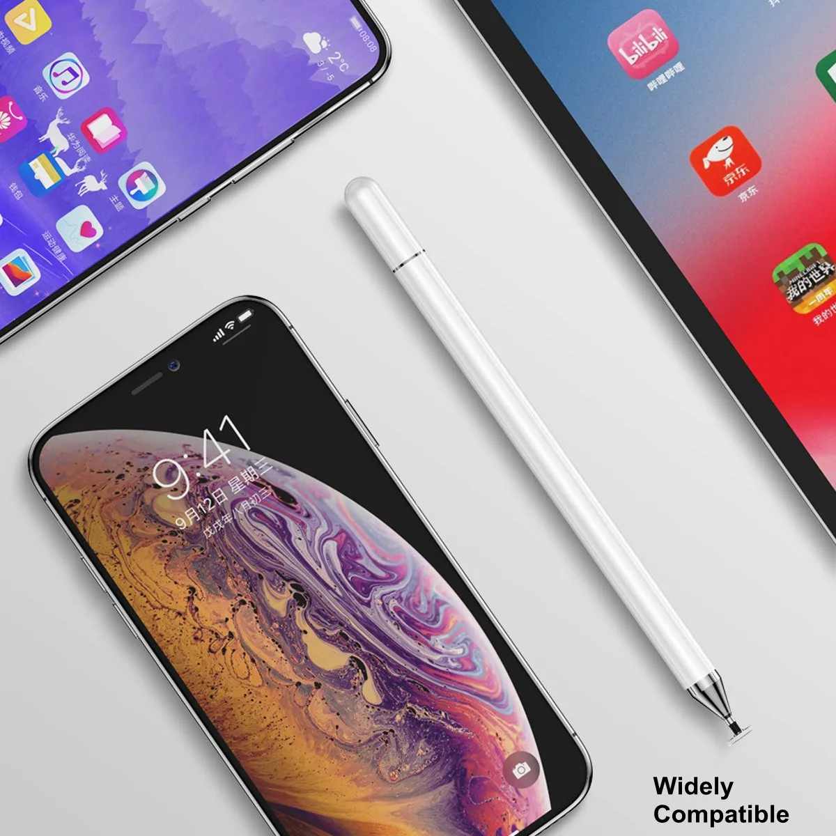 Стилус для сенсорного экрана, емкостный силиконовый наконечник для iPad, смартфона, ПК, планшета, ручка для рисования, карандаш, Аксессуары для планшетов, 2 цвета