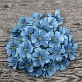 

50pcs 4CM Artificial Silk Daisy Flower Heads For Wedding Home Decoration Handwork DIY Garland Accessories Fake Flowers Craft