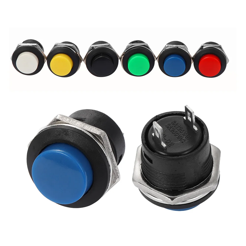 PsmGoods 5PCS Momentary On/Off Push Buttons Horn Switch for Car Auto Black PsmGoods 5PCS Momentary On/Off Push Buttons Horn Switch for Car Auto Black