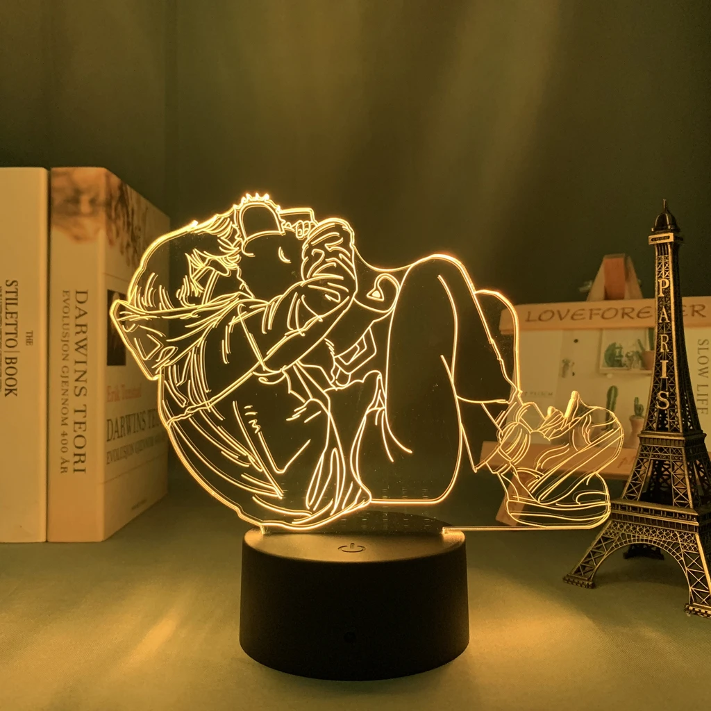 

Светодиодный ночсветильник 3d в стиле аниме «бензопила», украшение для спальни, детский подарок на день рождения, светодиодная прикроватная лампа для манги, бензопилы