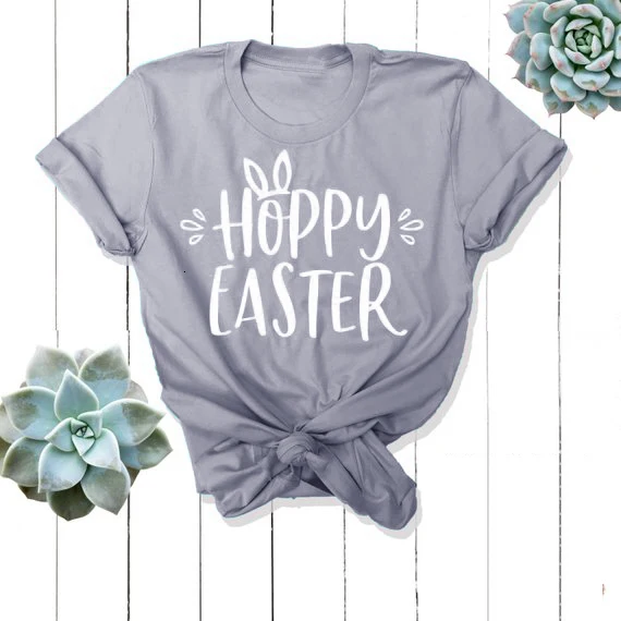 Hoppy Easter Shirt - Easter Shirt Women - Easter Shirt Adults - Easter Bunny Shirt for women - Easter Basket Stuffer For Adults