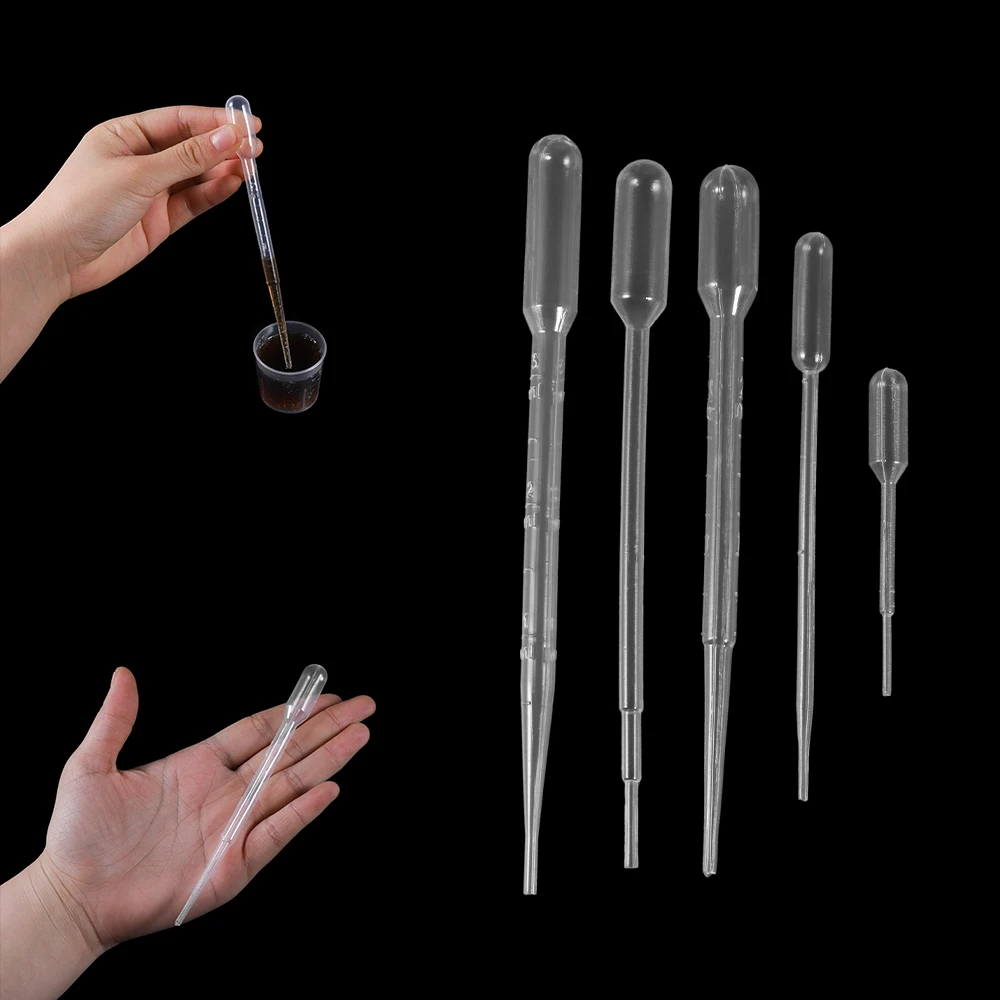 1-200pcs Transparent Pipettes Disposable Safe Plastic Eye Dropper Transfer For Silicone Mold UV Epoxy Resin Jewelry Making Tool 100pcs 2ml disposable pipettes plastic squeeze transfer pipettes dropper silicone mold for uv epoxy resin craft jewelry making