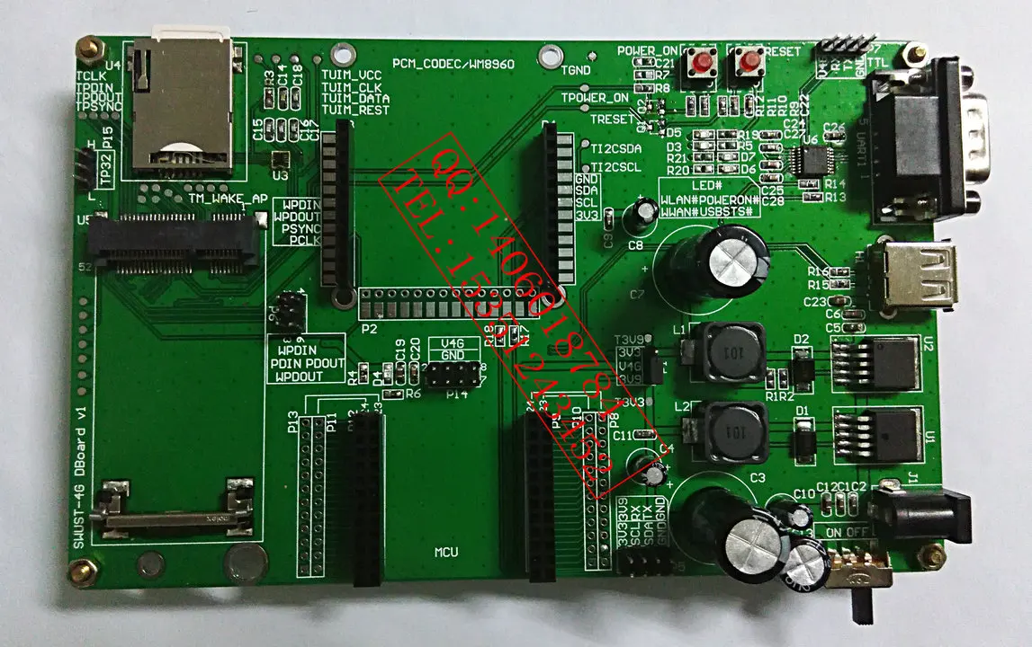 4G макетная плата | ME3760/ME3860 макетная плата | MINI-PCIe интерфейс MCU+ последовательное управление