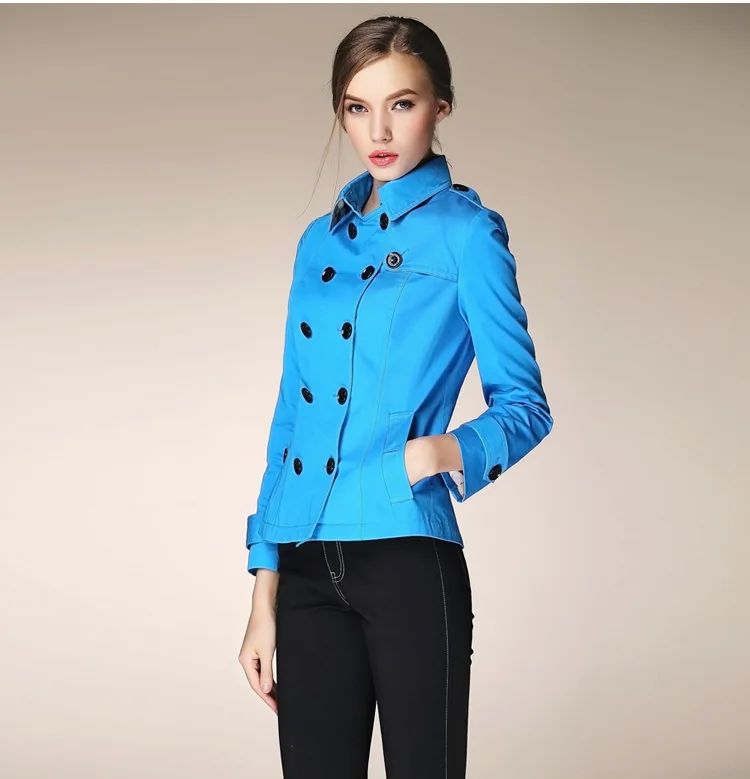 autumn new fund short double breasted coat lapels female jacket made of ...