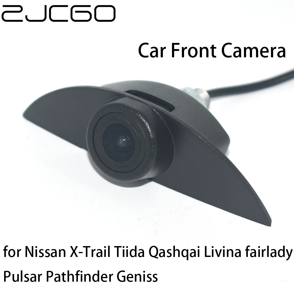 

ZJCGO CCD Car Front View Parking LOGO Camera Positive for Nissan X-Trail Tiida Qashqai Livina fairlady Pulsar Pathfinder Geniss
