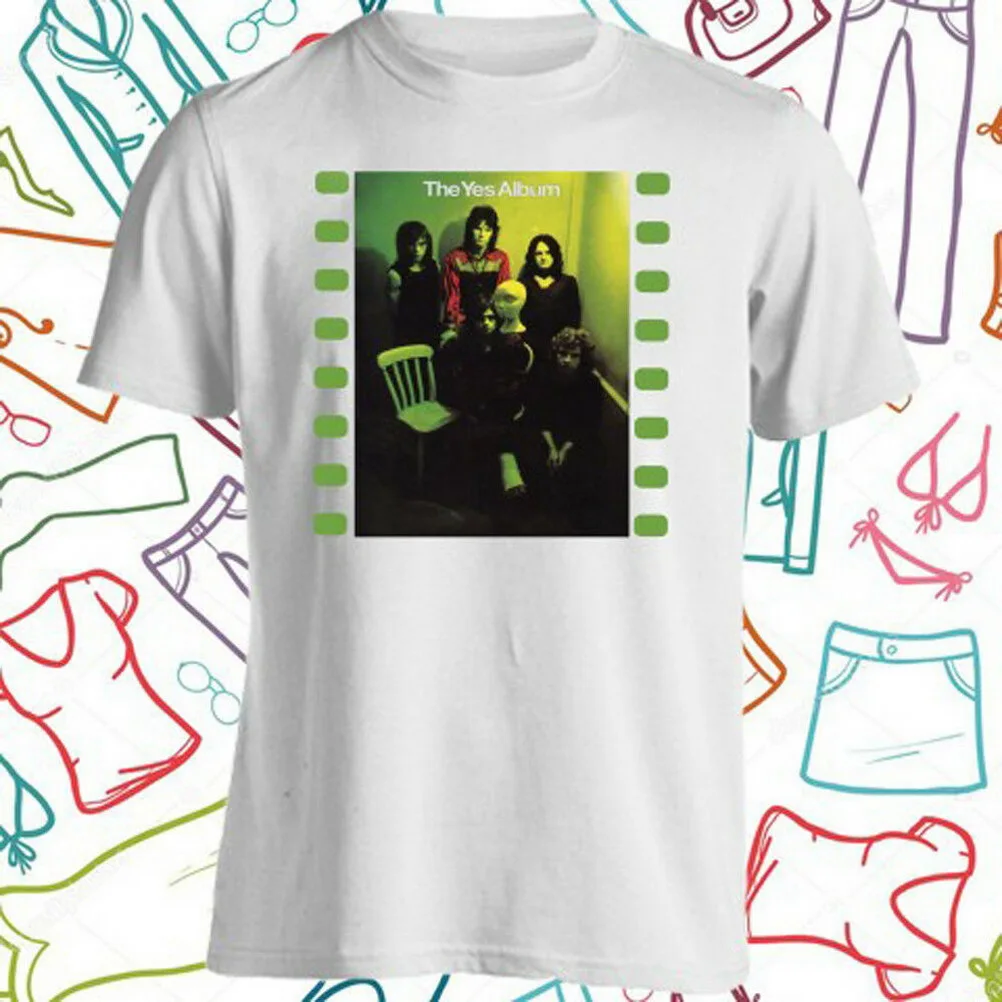 Yes Band The Album Rock Men's White Tops Tee T Shirt Size S To 3XL T-Shirt Style Round |