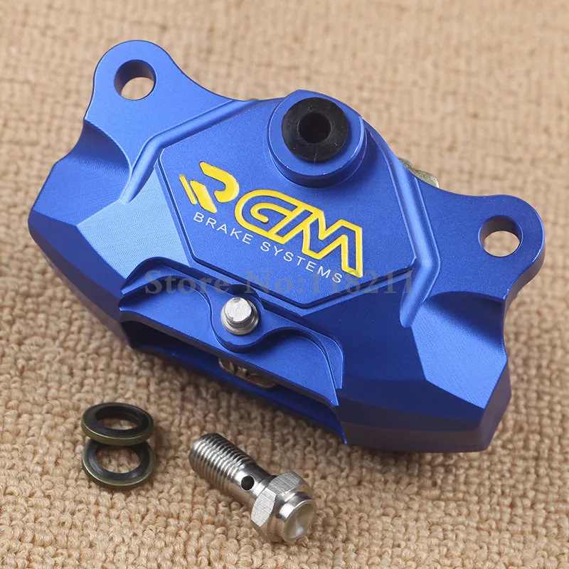Blue Универсальный CNC мотоцикл задний тормозной суппорт тормозной Pumb P2x34mm 84 мм крепление для Yamaha Kawasaki Марка Ducati Honda Suzuki изменить - Цвет: Blue