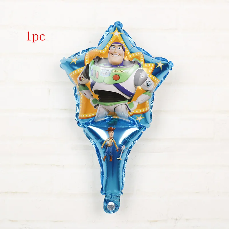 1pc 1 Набор игрушек история Базз светильник год фольга Воздушные шары мультфильм Синяя рука палка воздушные шары с днем рождения буквы вечерние украшения детские игрушки - Цвет: 1pc