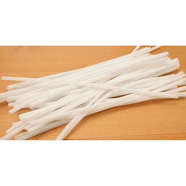 Chenille Pipe Cleaners 100 Pcs 30cm White