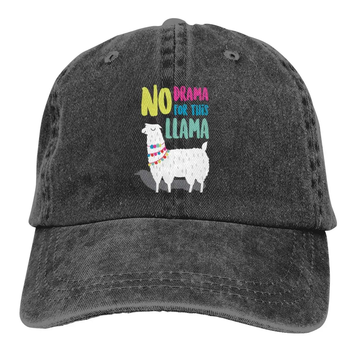 Без драмы для этого Llama папа мыть бейсболки джинсовые шляпы регулируемые мужские