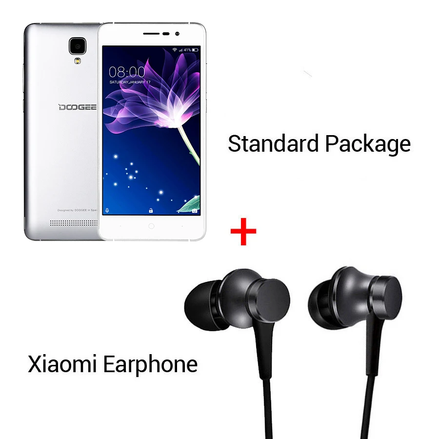 Сейчас DOOGEE X10s мобильные телефоны 5,0 дюймов ips 8 Гб Android6.0 смартфон Dual SIM MTK6580 5.0MP 3360 мАч WCDMA GSM мобильный телефон - Цвет: Silver n Earphone