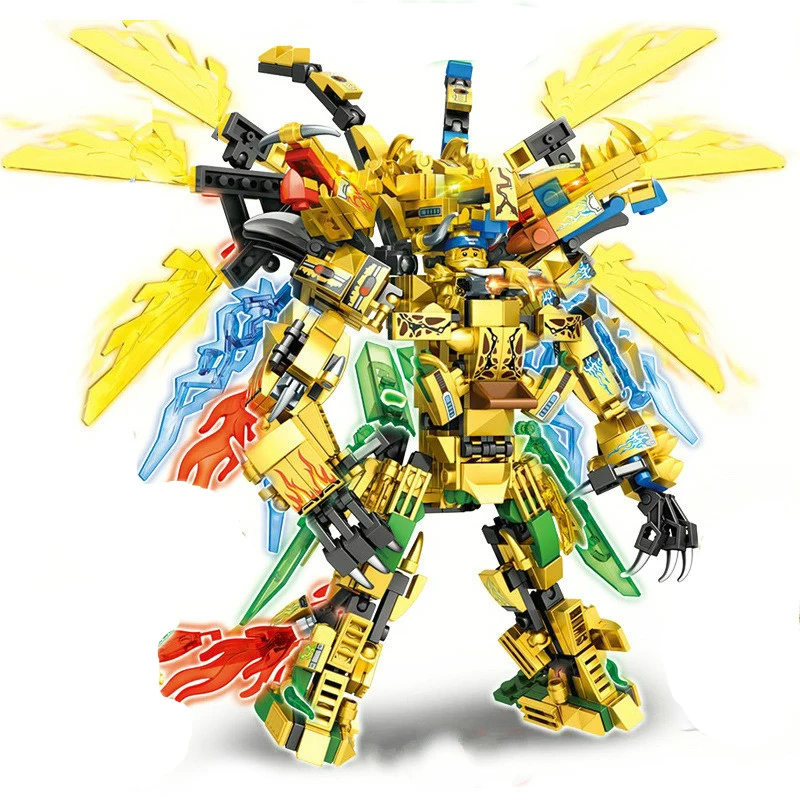 Dragon Christmas Toys 2022 4In1 2022 New Golden Dragon Building Block Mech Robot Action Figures Model  Sets Bricks Christmas Toys For Children Gifts - Blocks - Aliexpress