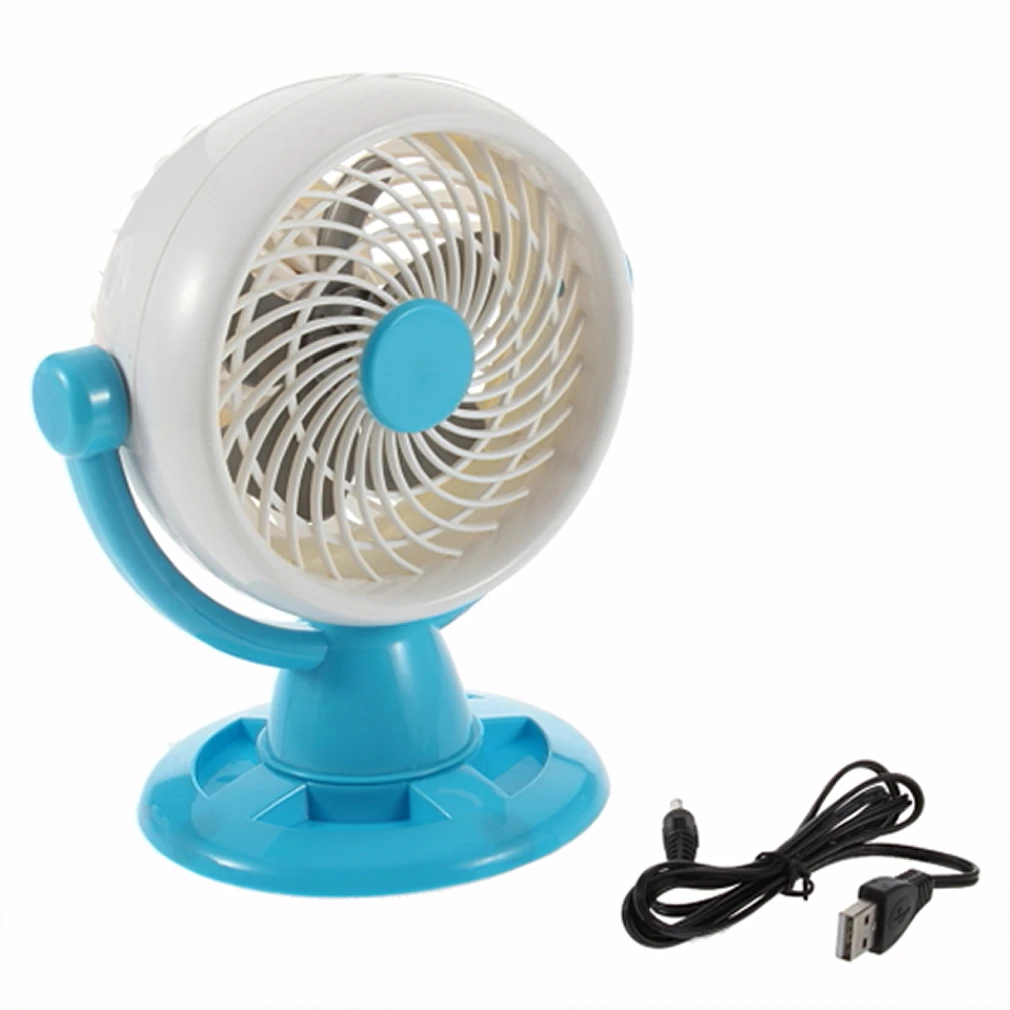 Настольный ПК USB 180 градусов Вихревой Воздушный циркуляционный вентилятор - Цвет: blue