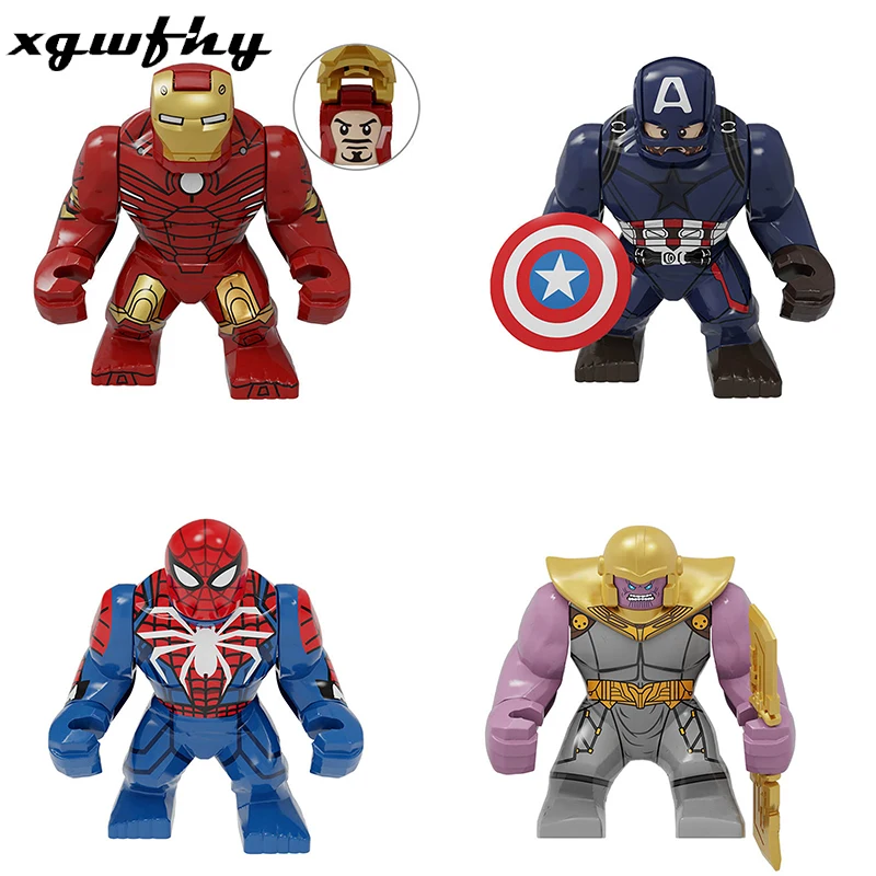 

Big Size Building Block Figures Thanos Venom Hulk Batman Spiderman Iron Man endgame Compatible bricks Toys For Childrens jm2