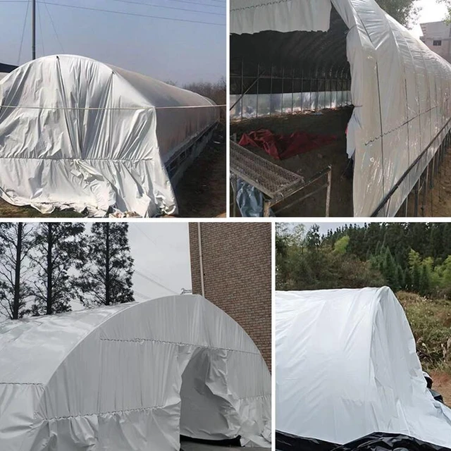 7 M Széles Pe Műanyag Fóliában Fekete -Fehér Megvastagodott Vízálló És Szélálló Fóliák Kiváló Minőségű Hőmegőrző Film - Image 3