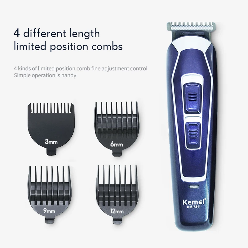  Kemei Hair Clipper Barber Hair Trimmer Electric Clipper Razor Shaver Beard Trimmer Men Shaving Mach