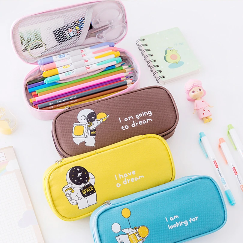 Estuche escolar grande para niños, estuches Kawaii de coreana, bonito estuche para lápices Trousse Scolaire|Estuches escolares| - AliExpress