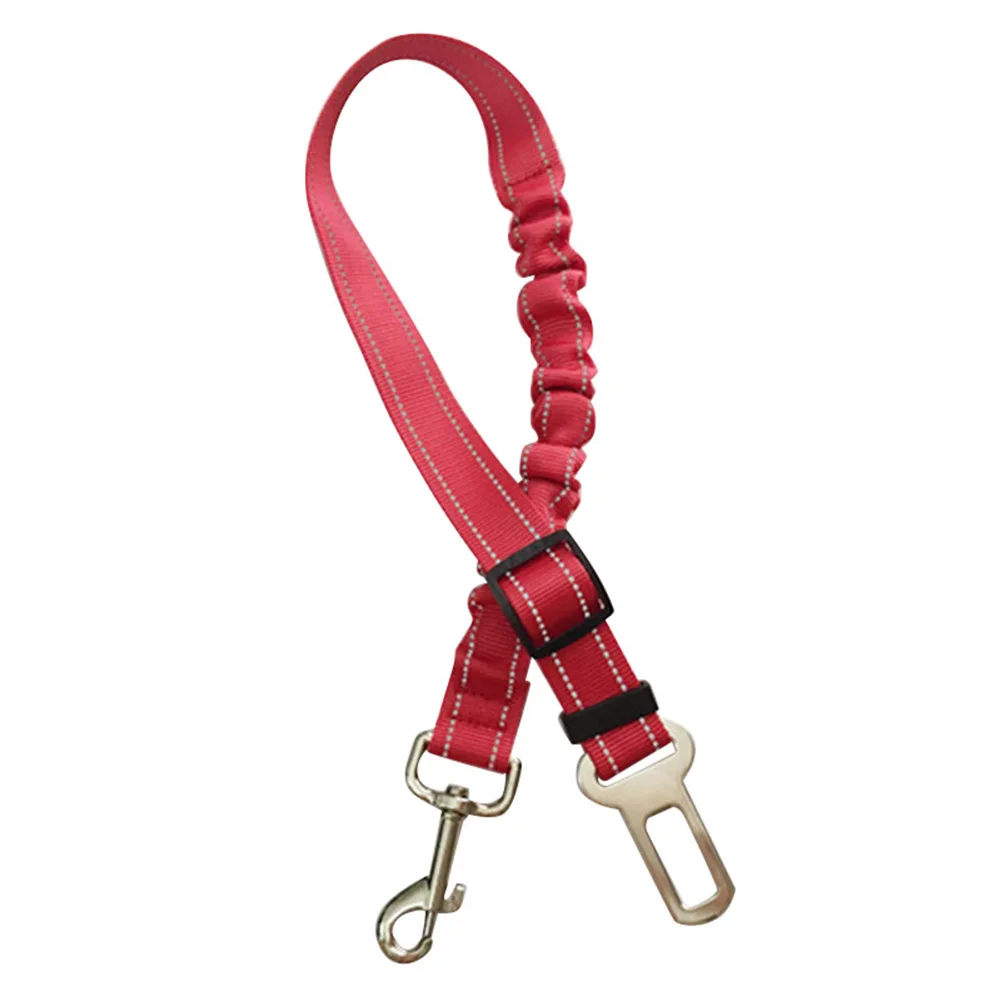Dog Seat Belt Retractable Nylon Car Leash Elastic safety Rope for Pet Dog Cat Pet Safety Leader Vehicle Seatbelt KSI999 - Цвет: red