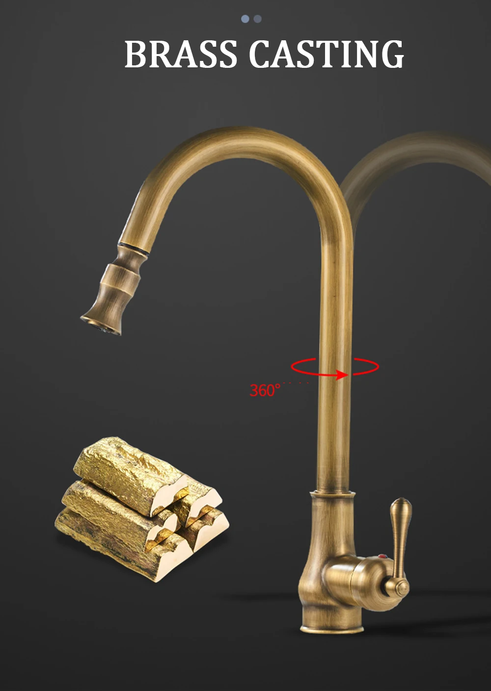 kitchen faucet with sprayer MYQualife Antique Brass Kitchen Sink Faucet Pull Down Swivel Spout Kitchen Deck Mounted Bathroom Hot and Cold Water Mixers kitchen sink faucets