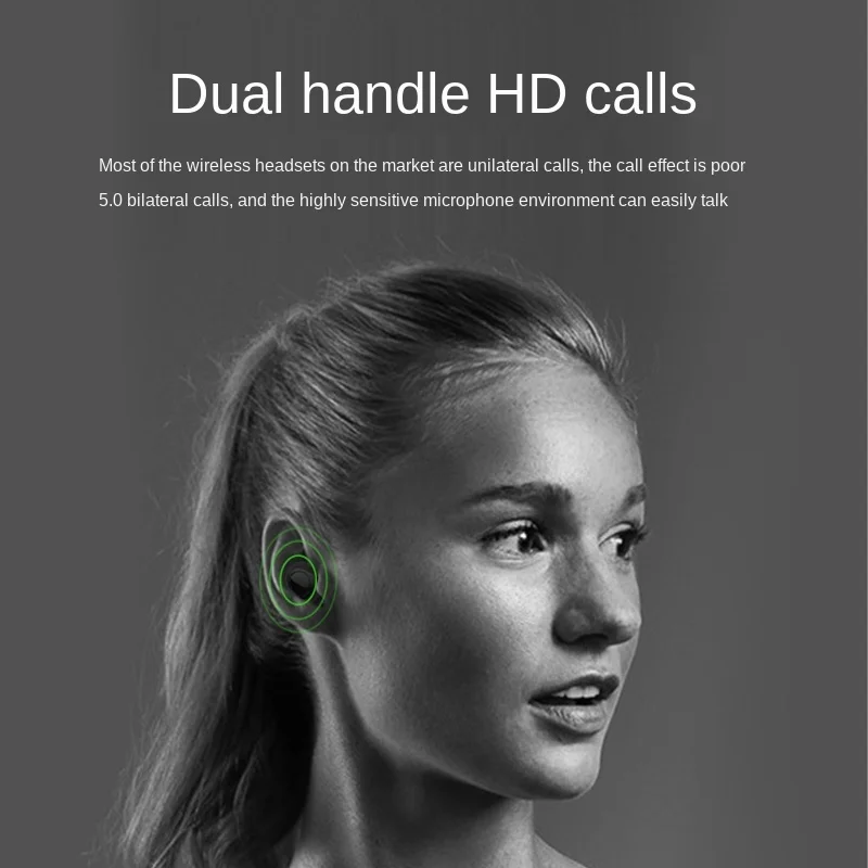 free shipping New digital TWS Bluetooth touch stereo Bluetooth headset portable charging box waterproof and dustproof headset