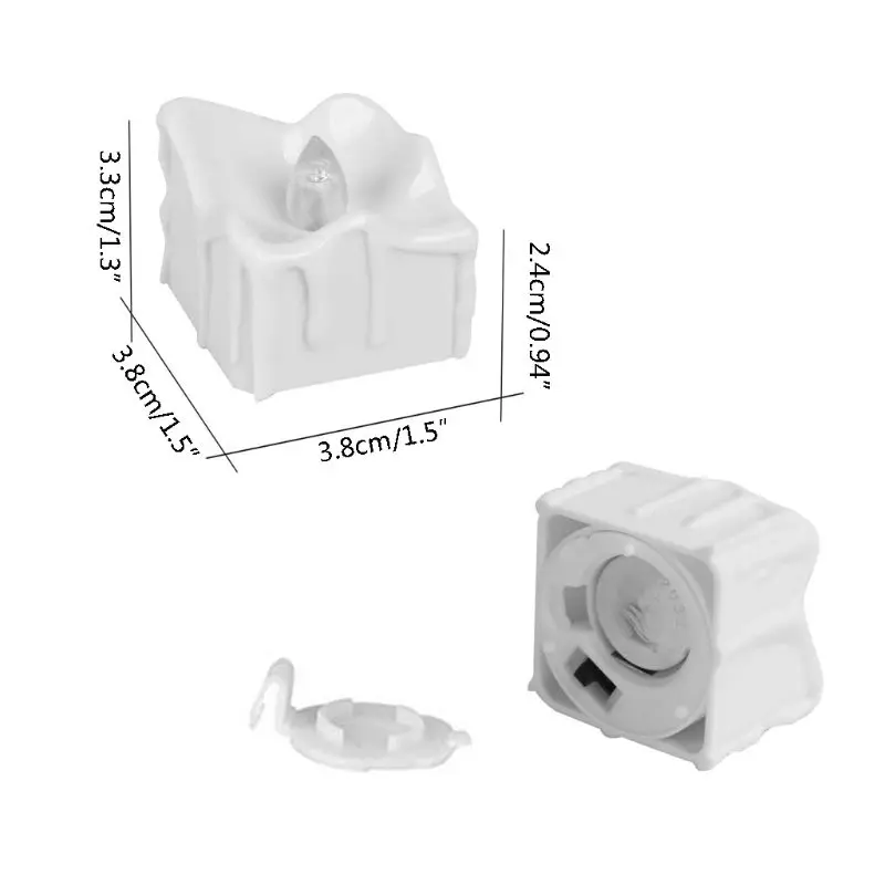 Square Battery Operated LED Electric Candle Lights Flameless Tealights Flickering Wedding Christmas Festival Party Decor