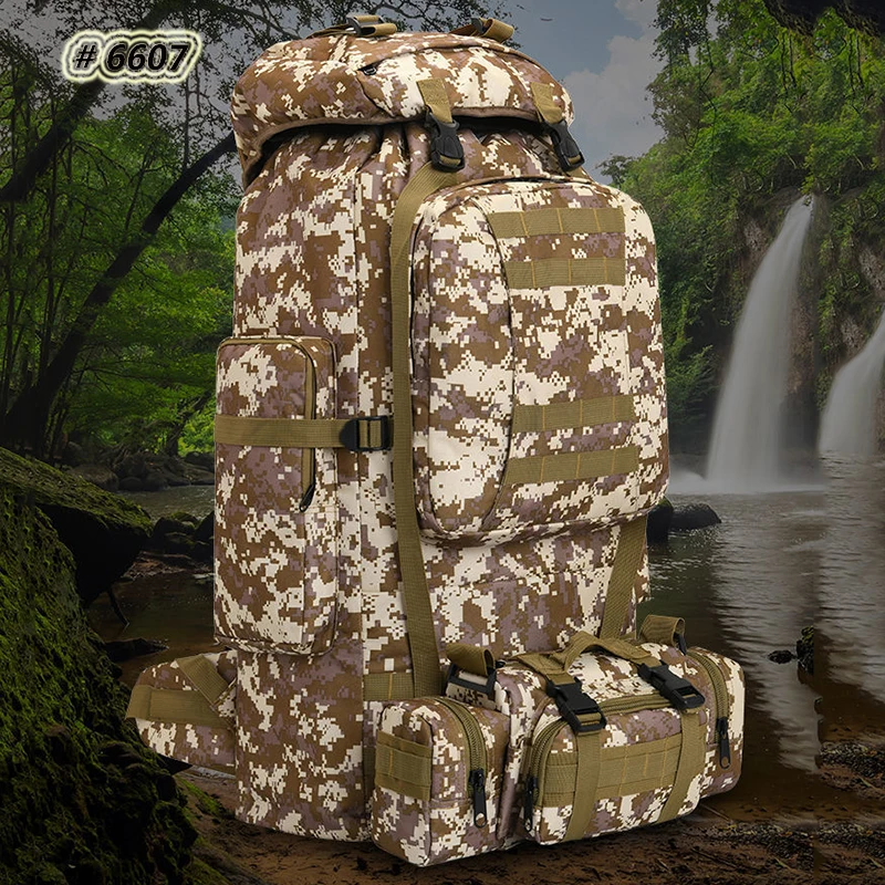 Вместительная сумка для альпинизма камуфляжный рюкзак кемпинга и пешего туризма