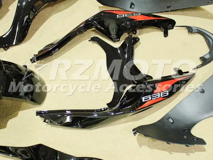 ABS Полный комплект обтекателя подходит для Kawasaki ZX6R 2013 Обтекатели ZX-6R ниндзя 636 599 красный белый цвет приятный