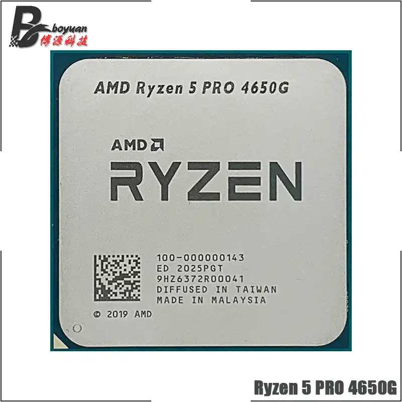 New Amd Ryzen 5 Pro 4650g R5 Pro 4650g 3 7 Ghz Six Core Twelve Thread 65w Cpu Processor L3 8m 100 Socket Am4 No Fan Cpus Aliexpress