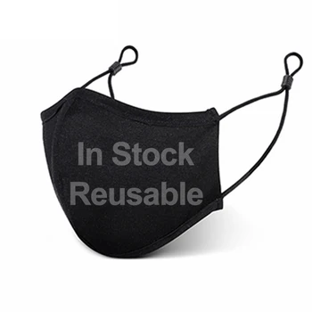 

Black Reusable 3 layer Silver Ion Antibacterial Mask Washable Cotton Mask Dustproof Face Mask Filtration In Stock Fast Shipping