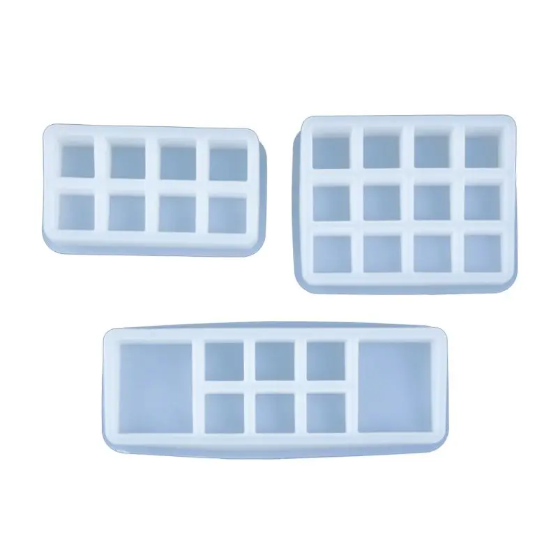 

Crystal Epoxy Resin Mold Square Lattice Lipstick Storage Casting Silicone Mould 667E