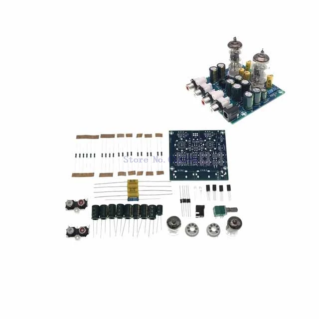 

A19-- Headphone Buffer DIY Kit Stereo Potentiometer AC 12V Valve 6J1 Tube Fever Pre Amplifier Preamp AMP Pre-Amplifier Board