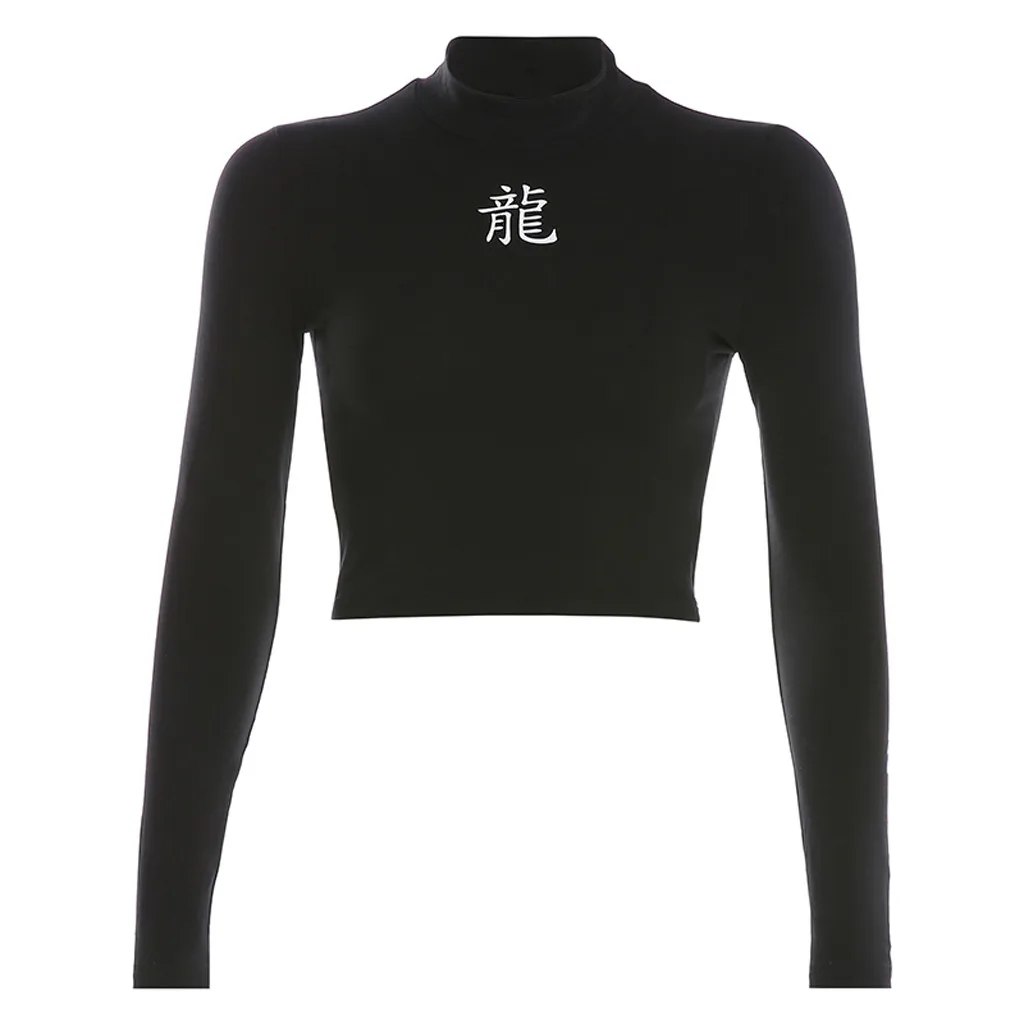 

Hoodies Women Hoody Causal Gothic Punkt Turtleneck Print Long Sleeve Loose Sweatshirts Ladies Pullover Moletom Felpe Sudadera