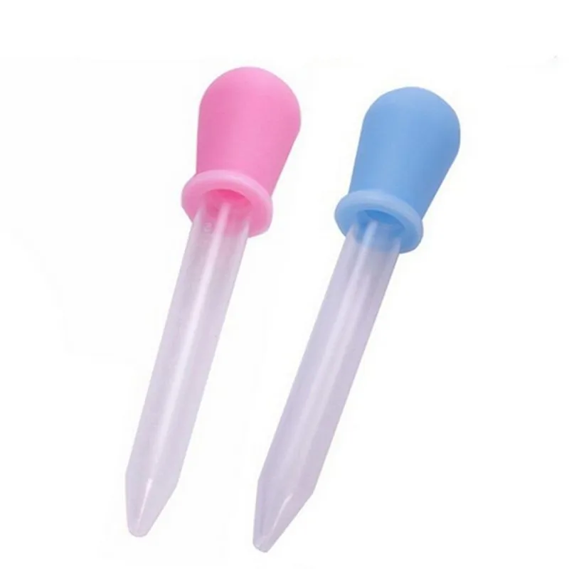 5ml/10ml Small Silicone Plastic Feeding Medicine Liquid Eye Ear Graduated Pipette Dropper For School Lab Supplies Randomly